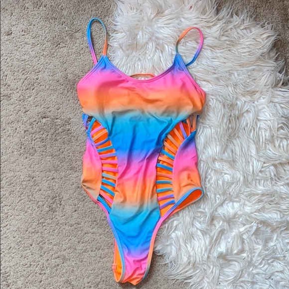 Red Dress Boutique Other - RAINBOW CUT OUT SWIMSUIT